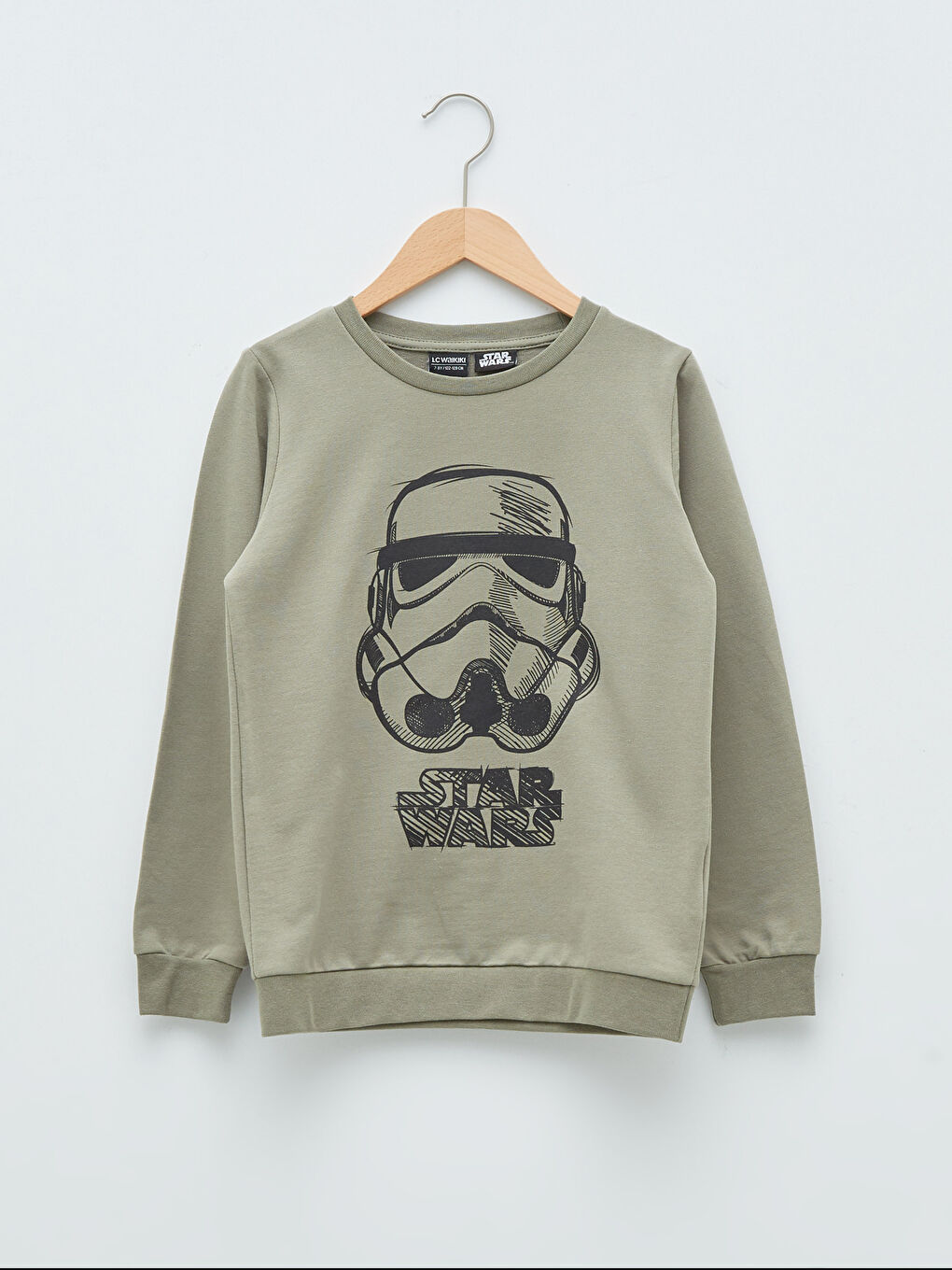 Sweat-Shirt Garçon Col Rond Star Wars Imprimé Manches Longues