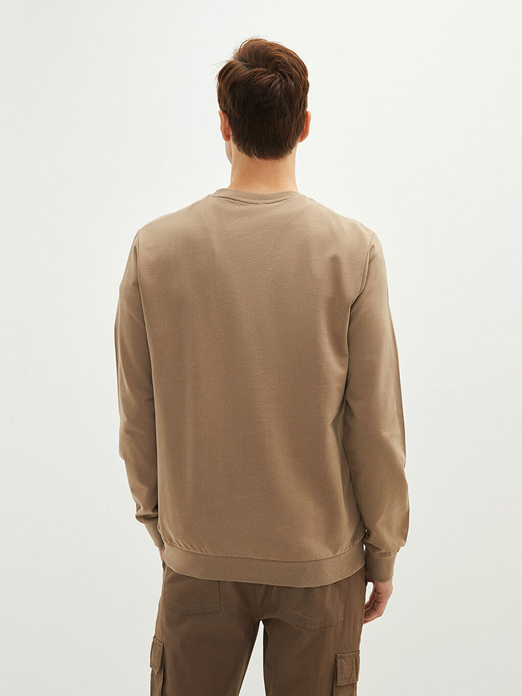 Crew Neck Long Sleeve Men's Sweatshirt-4