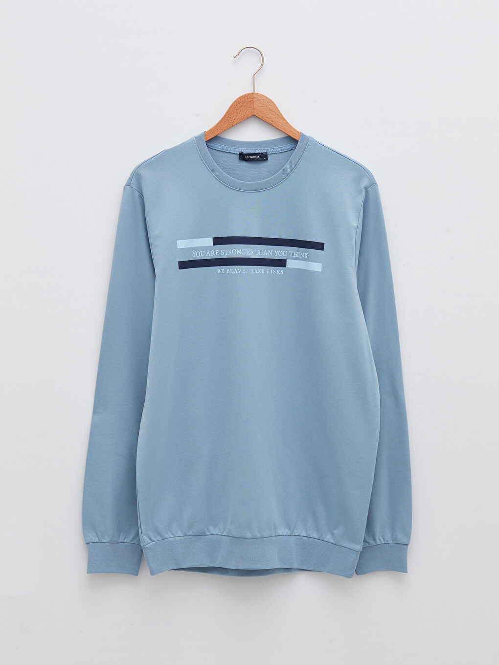 Crew Neck Long Sleeve Men's Sweatshirt-5