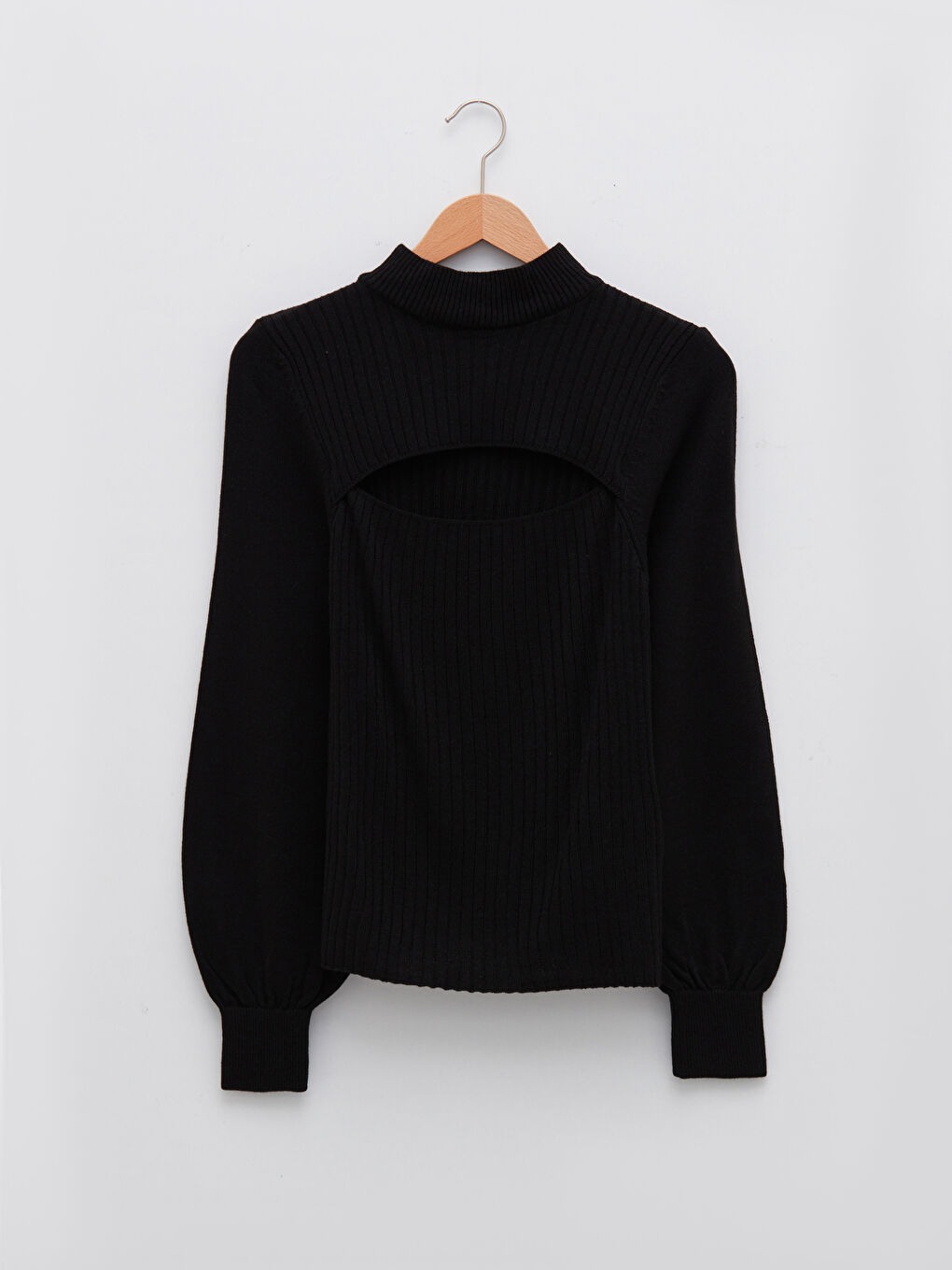 Әйелдерге арналған биік жағалы трикотаж жемпір-5