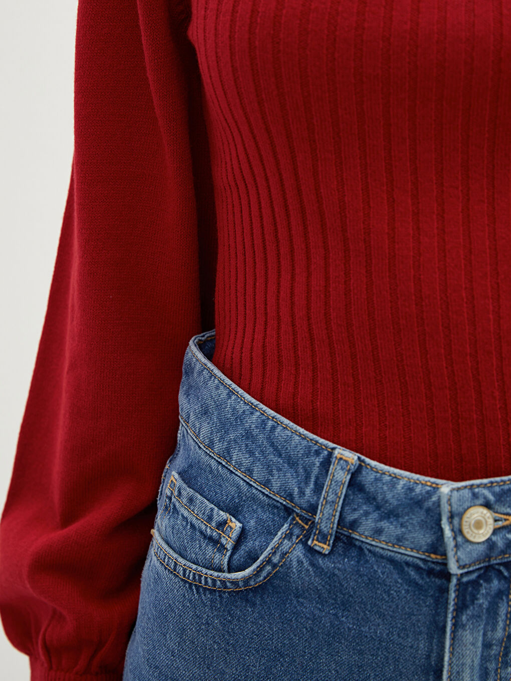 LCW Vision Half Turtleneck Women's Knitwear Sweater -W1JG60Z8-HQG
