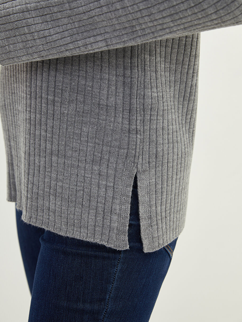 LCW Vision V Neck Plain Long Sleeve Women's Knitwear Sweater -W1JG63Z8-D5D