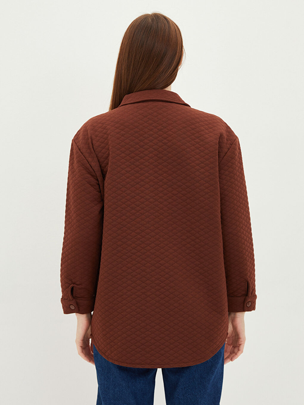 LCW Modest Quilted Patterned Long Sleeve Women's Shirt Tunic -W1JG64Z8-RXF