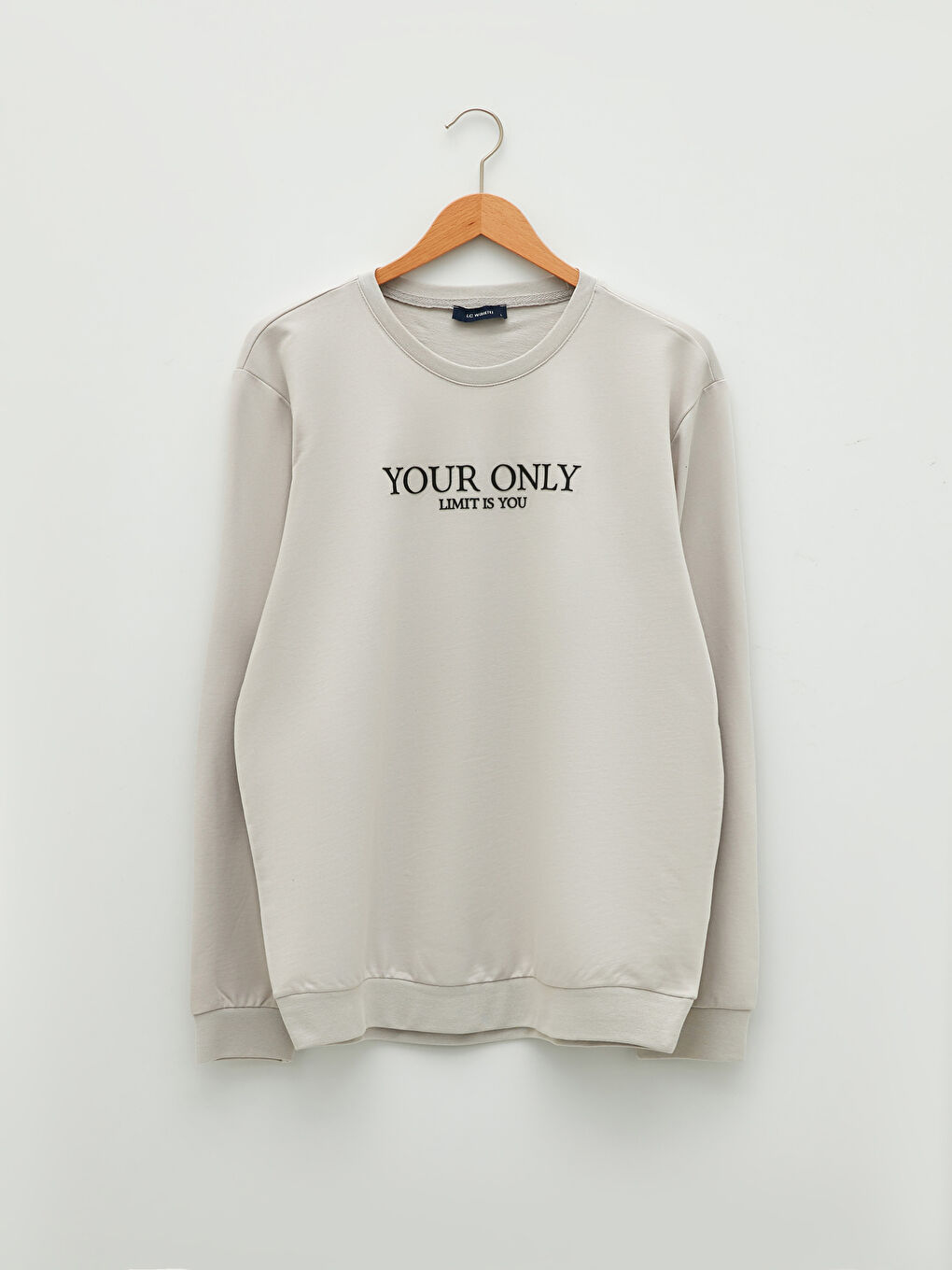 Bisiklet Yaka Uzun Kollu Baskılı Erkek Sweatshirt-5