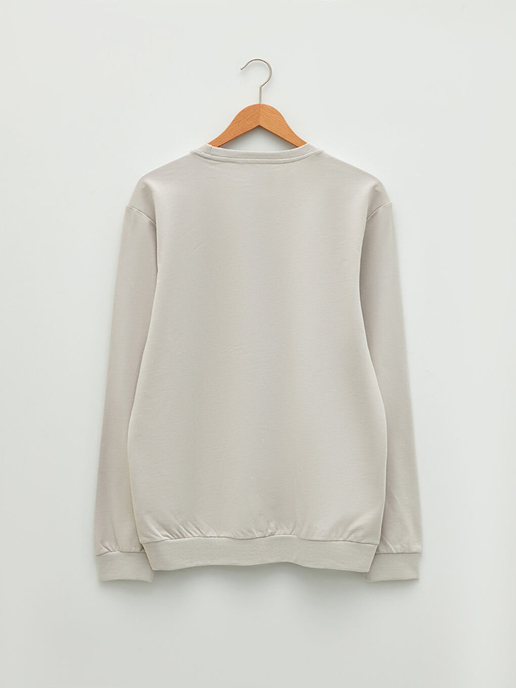 Bisiklet Yaka Uzun Kollu Baskılı Erkek Sweatshirt-6