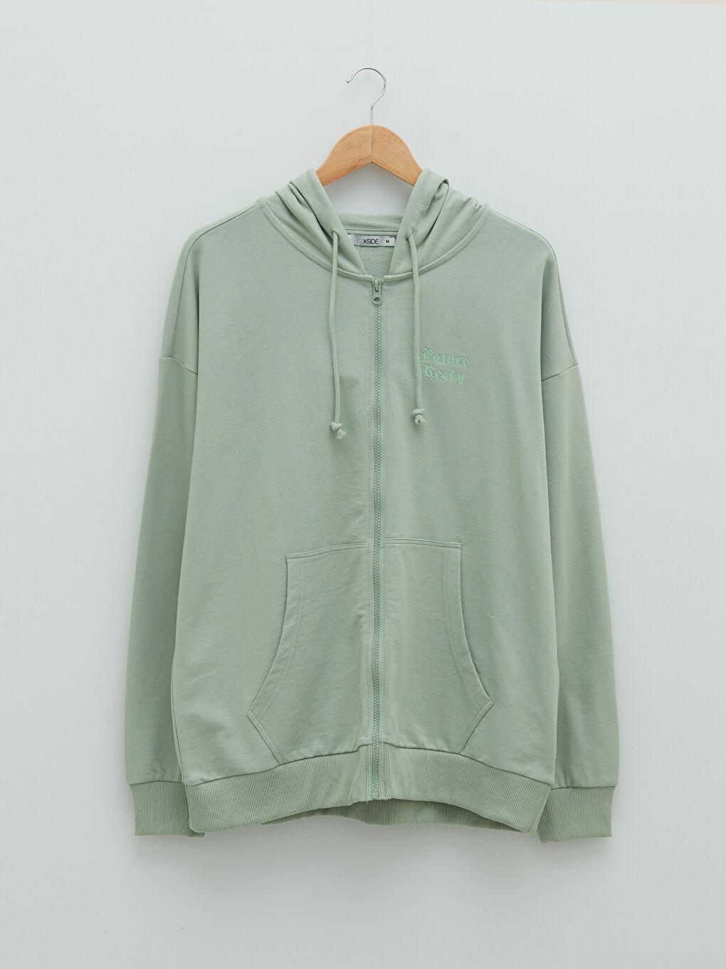 Hooded Long Sleeve Men's Thick Zip-Up Sweatshirt-5