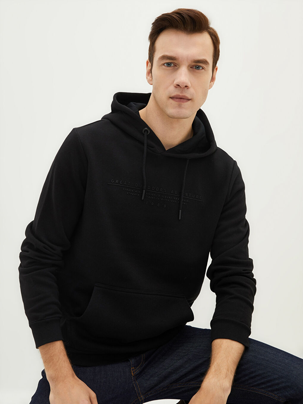 Long Sleeve Embroidered Men's Thick Hoodie-1