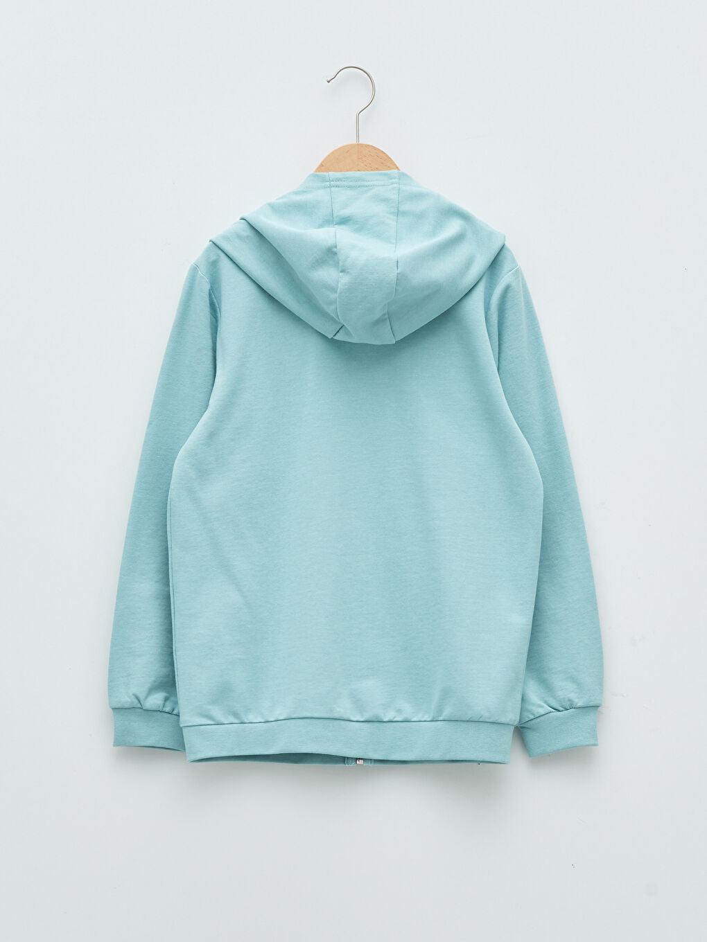 Sweat Zippé Basique à Capuche et Manches Longues pour Garçons-1