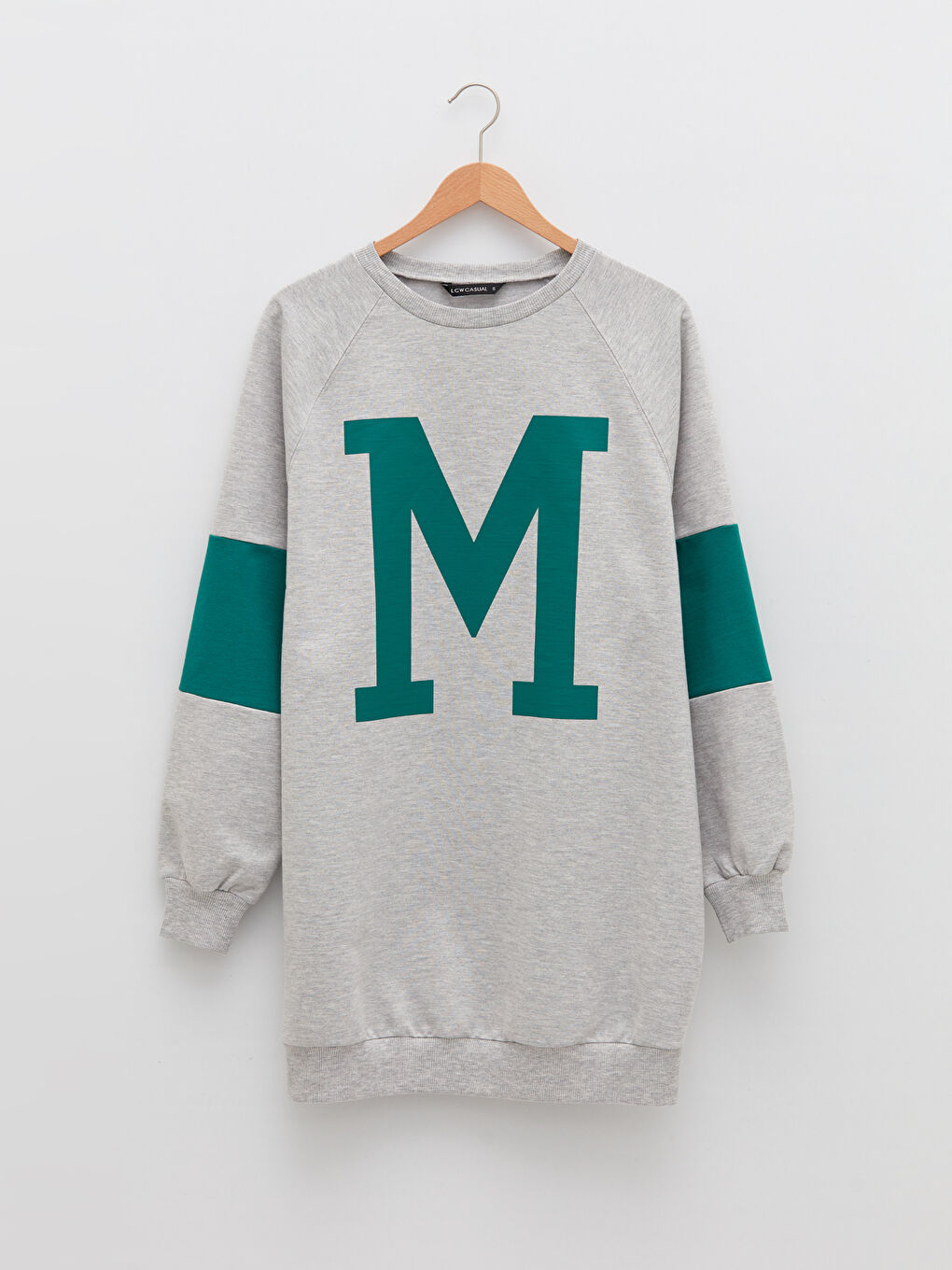 Crew Neck Printed Long Sleeve Women's Dress-5