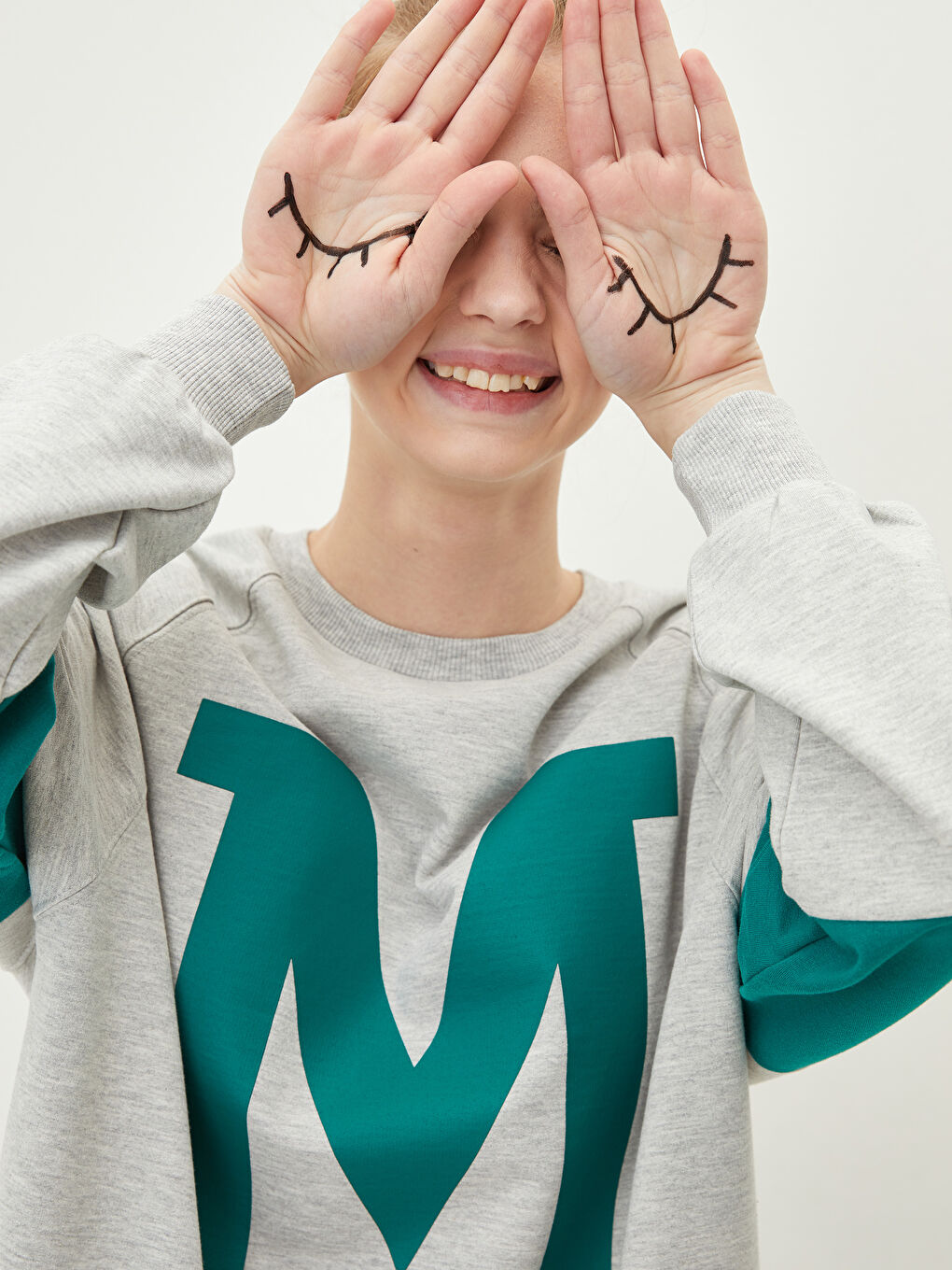 Crew Neck Printed Long Sleeve Women's Dress-2