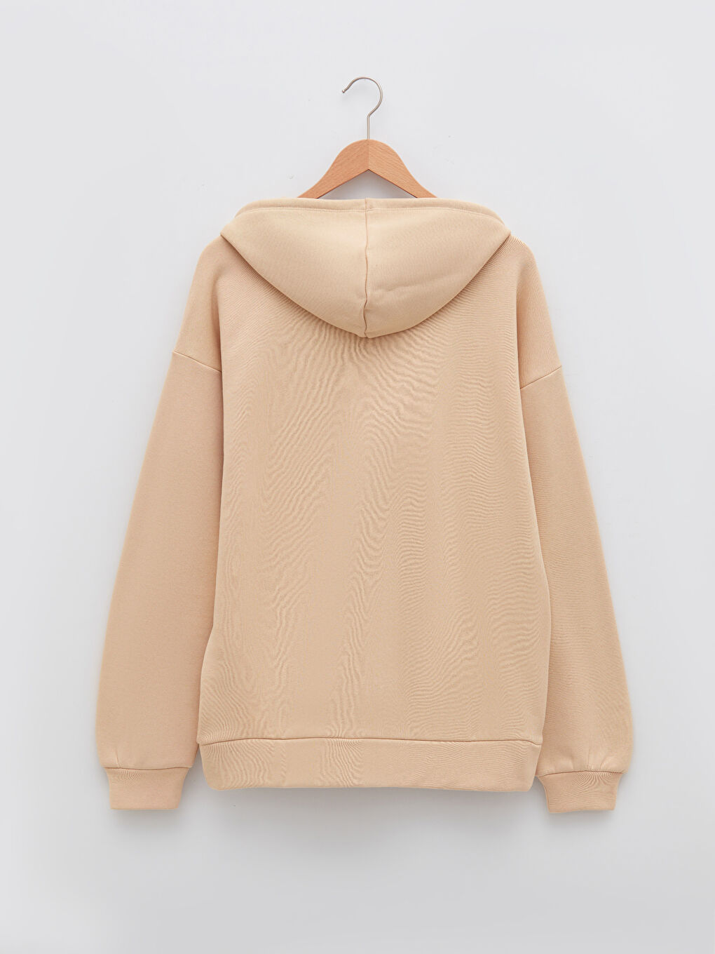 Hooded Text Printed Women's Thick Zippered Sweatshirt-6
