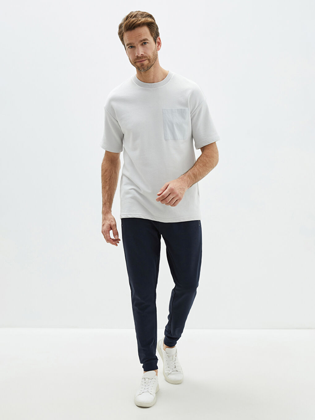 Lacivert Standart Kalıp Erkek Jogger Eşofman Altı