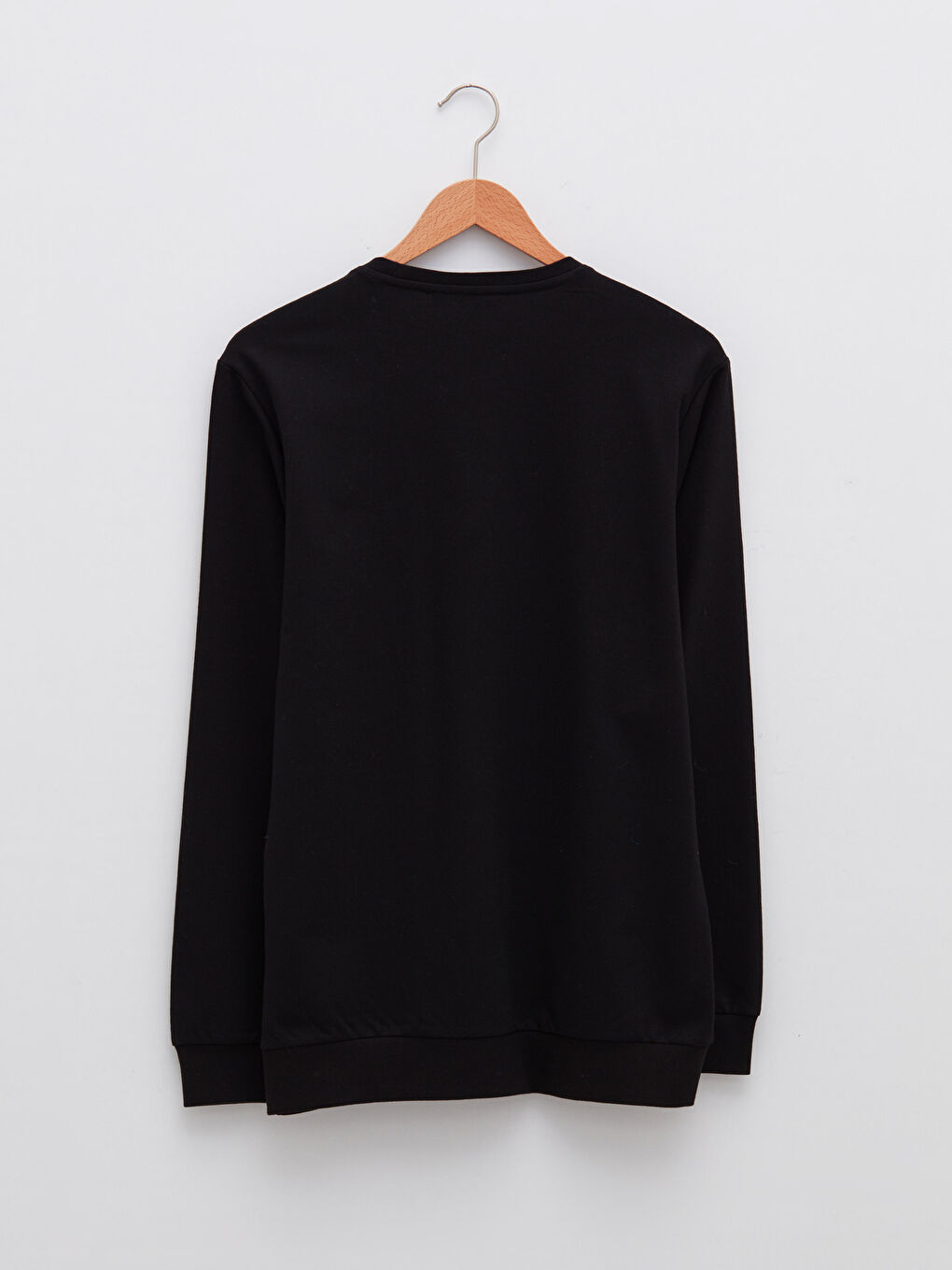 سويت شيرت كم طويل مطبوع بياقة دائرية للرجال-6