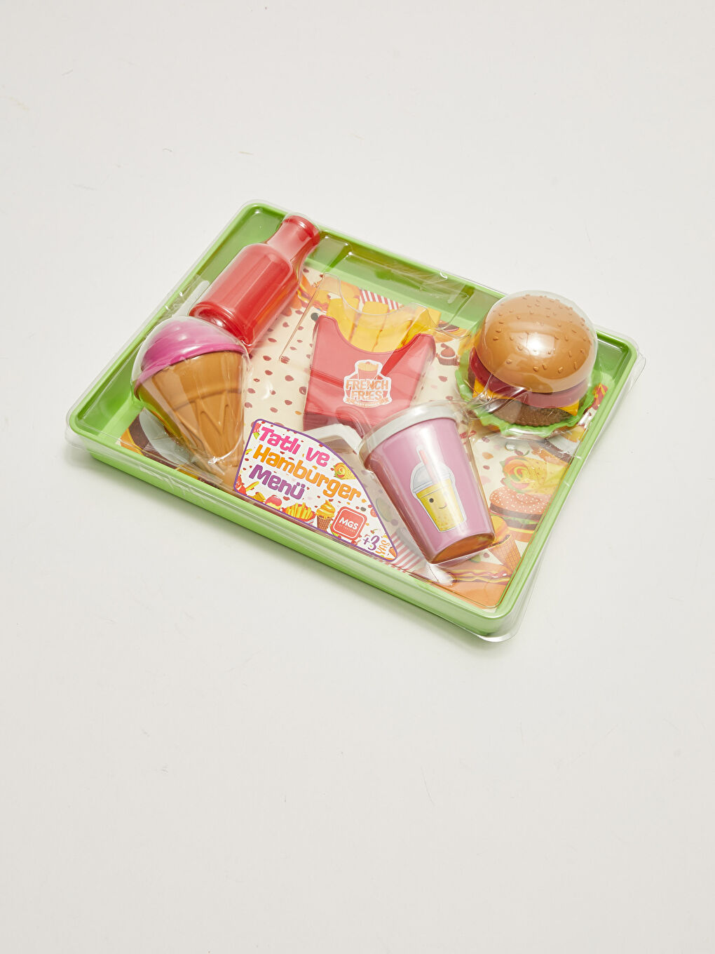 Dessert and Hamburger Menu Tray Play Set