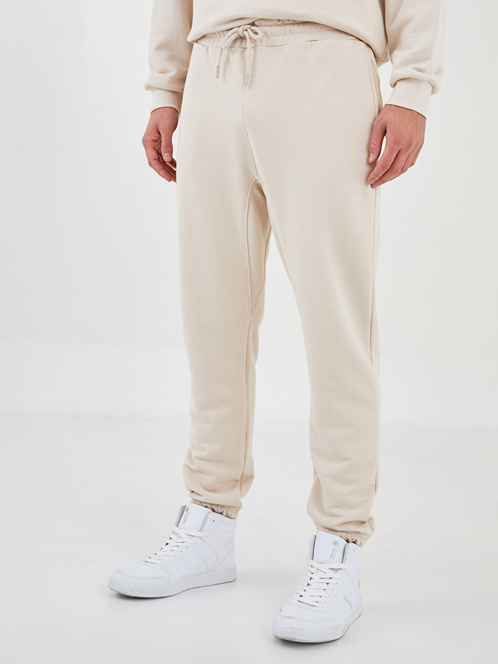 Стандартты пішім ерлерге арналған қалың джоггер спорттық шалбары-5