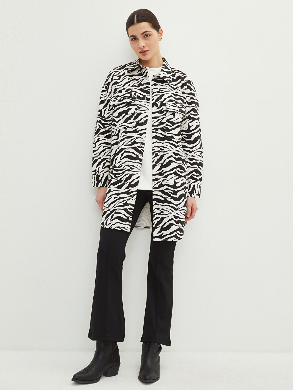 Pantalon Uni à Jambe Large avec Taille Élastiquée pour Femmes