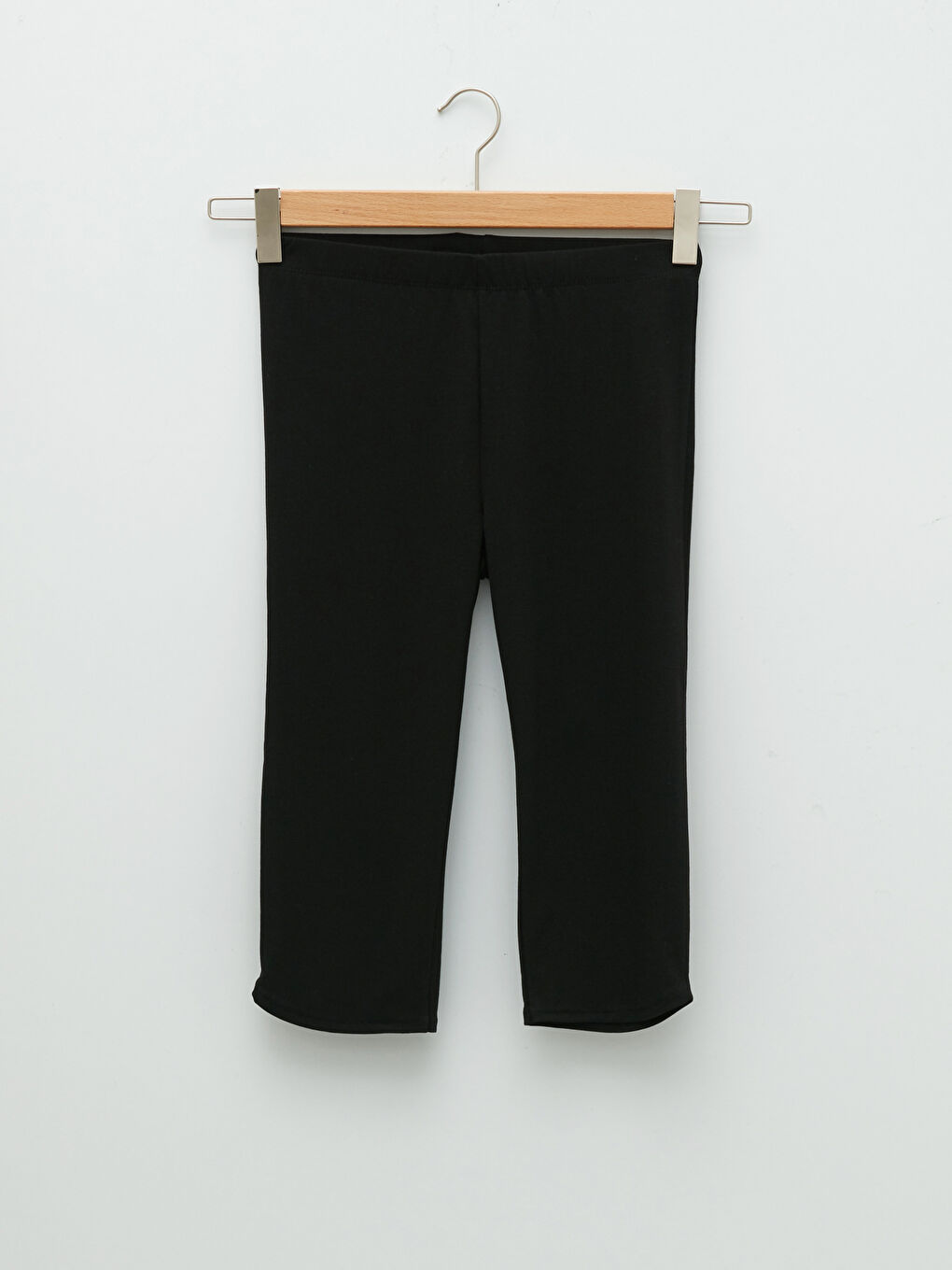 Damen Elastischer Bund Schlichte Kurze Leggings-5