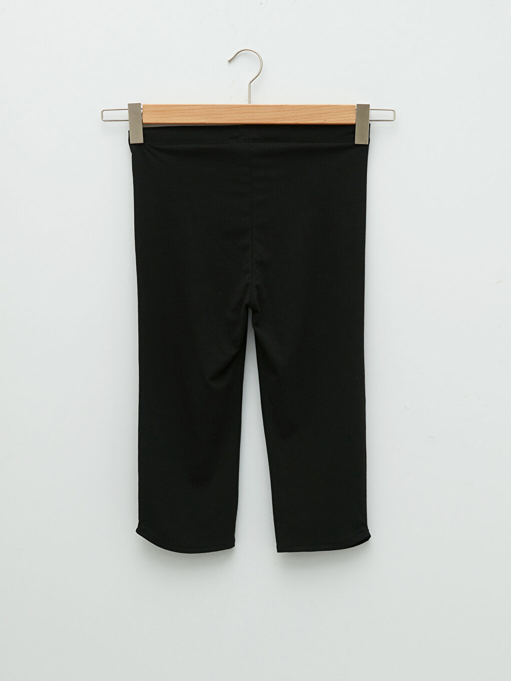 Damen Elastischer Bund Schlichte Kurze Leggings-6