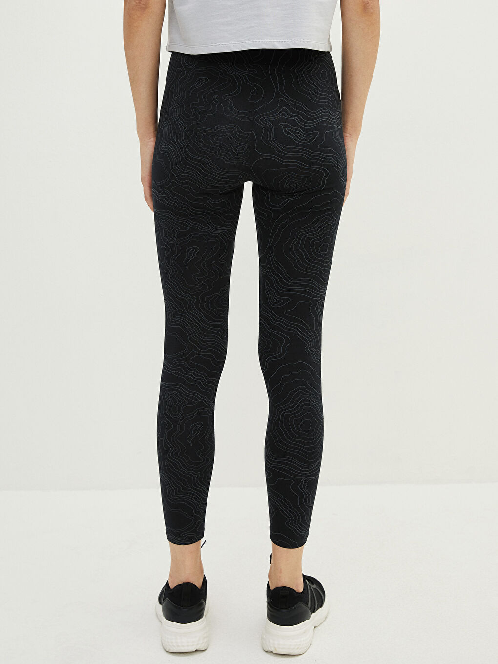 LCW Vision Elasticated Waist Patterned Women's Leggings -W1JI32Z8-LQJ