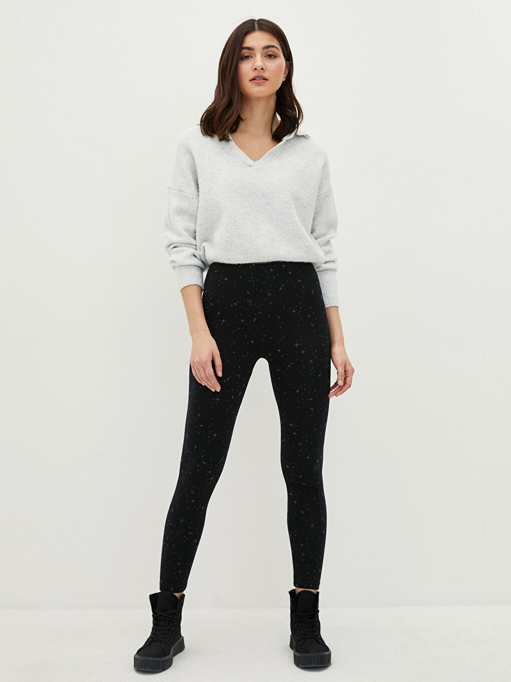 パールホックタックワイドパンツ(S BLACK): BOTTOM