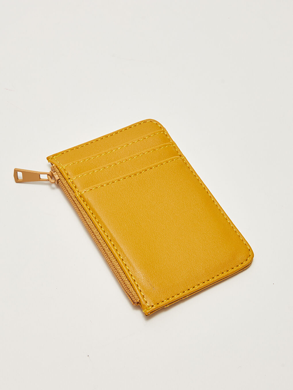 Sarı Deri Görünümlü Erkek Cüzdan ve Kartlık