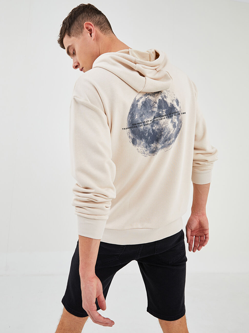 Long Sleeve Printed Men's Hoodie-4