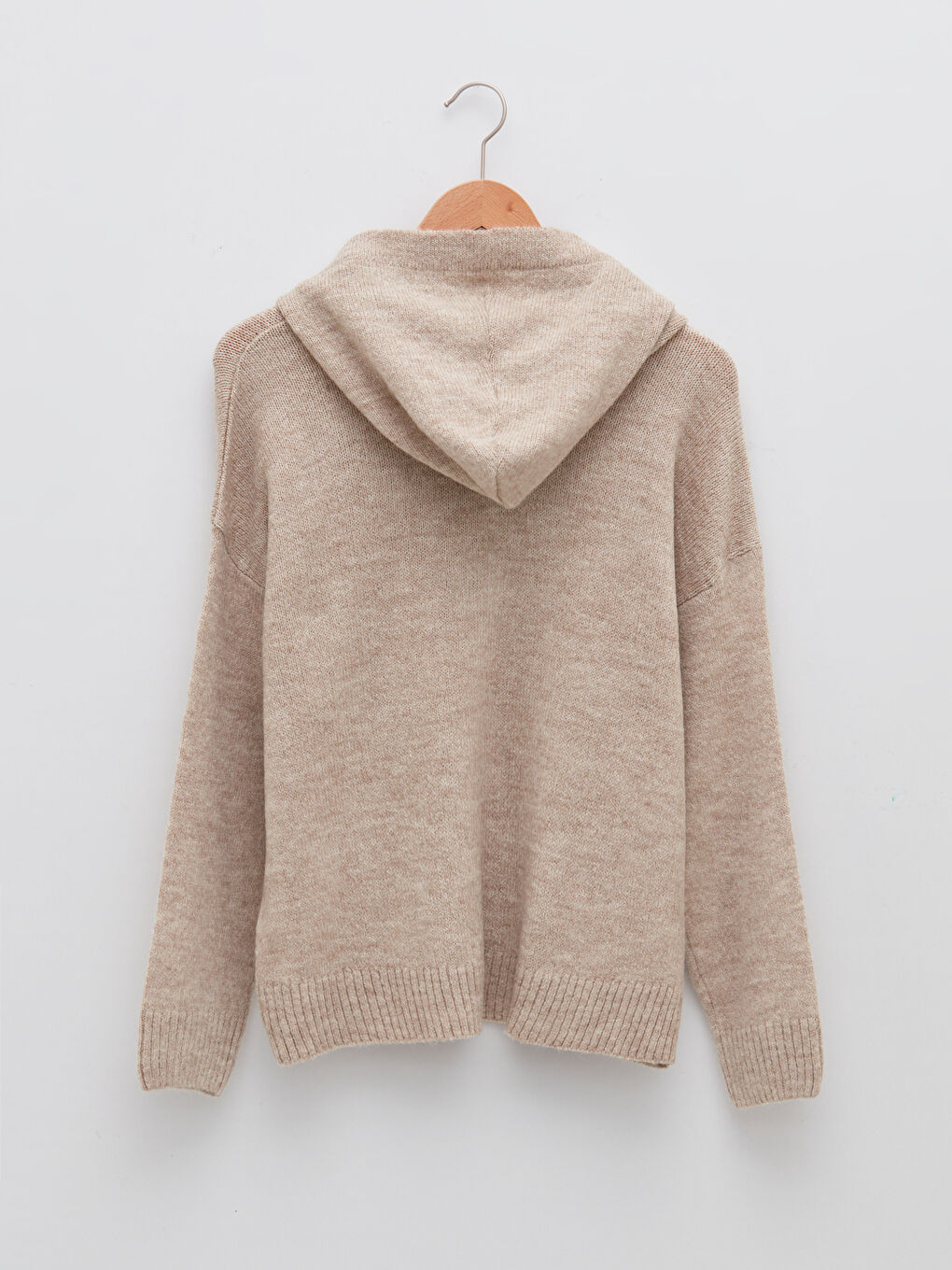 LCWAIKIKI Basic Cardigan für Damen mit Kapuze, langen Ärmeln und schlichtem Muster -W1JI56Z8-DCY
