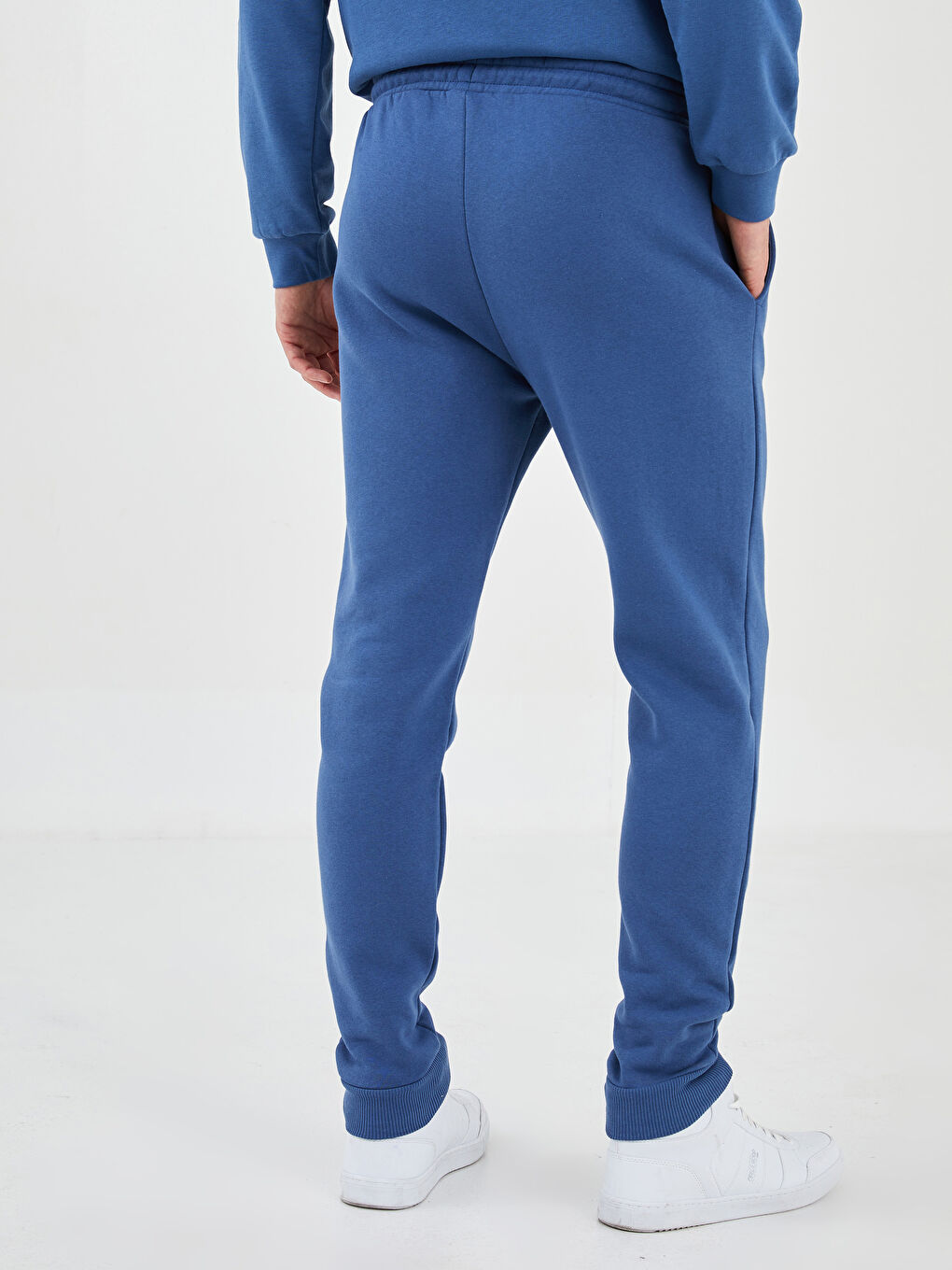 İndigo Standart Kalıp Erkek Kalın Jogger Eşofman Altı-4