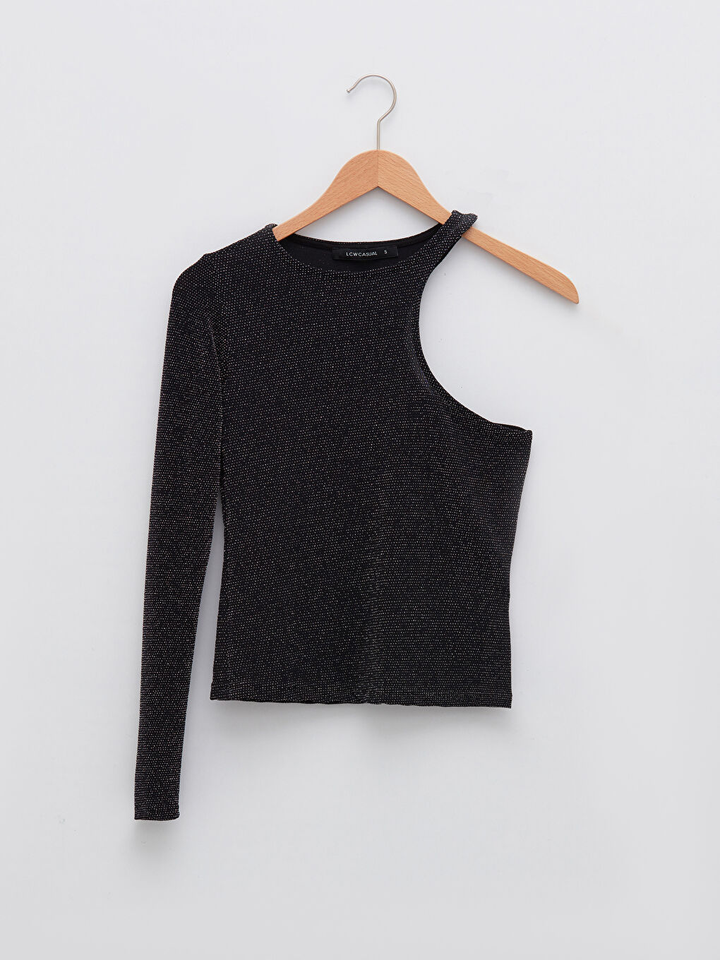 LCW Vision Crew Neck Shiny Look Long Sleeve Women's Blouse -W1JJ17Z8-RQN