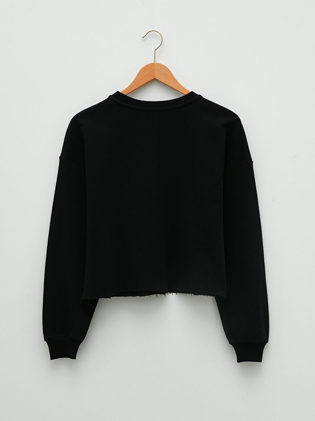 Crew Neck Chain Detailed Long Sleeve Women's Sweatshirt-6
