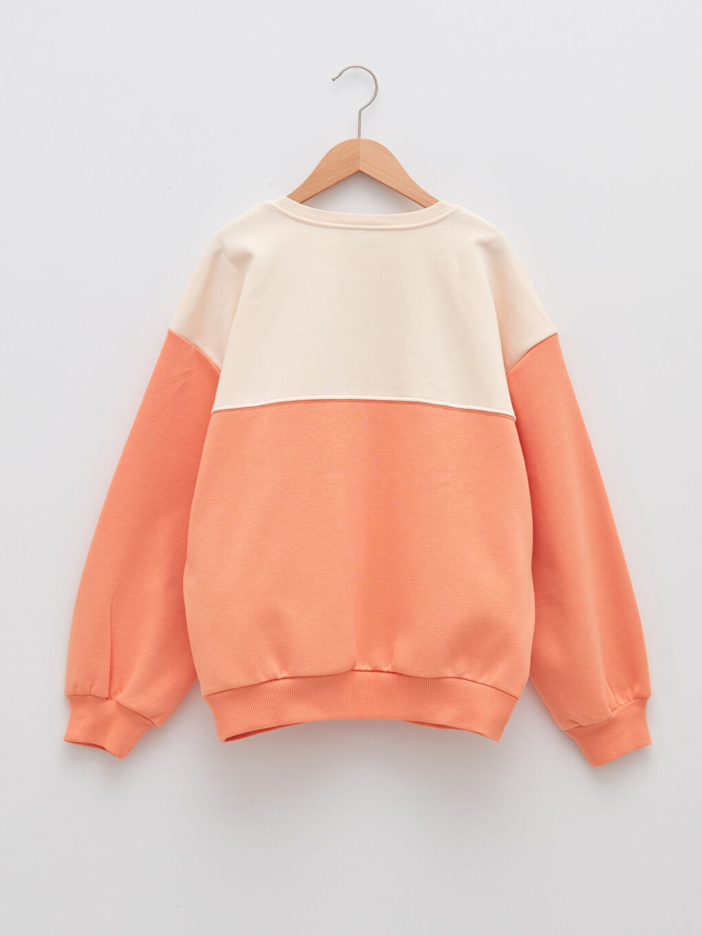Crew Neck Printed Long Sleeve Girls' Sweatshirt-1