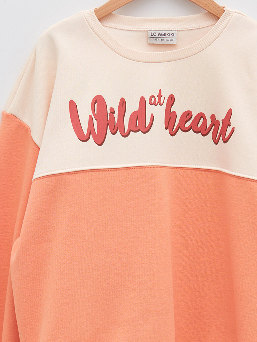 Crew Neck Printed Long Sleeve Girls' Sweatshirt-2