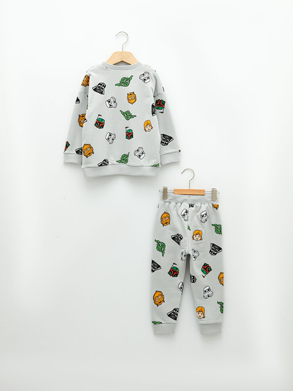 Ensemble Sweat-Shirt et Pantalon de Jogging Imprimé Star Wars Bébé Garçon à Col Rond et Manches Longues (Lot de 2)-1