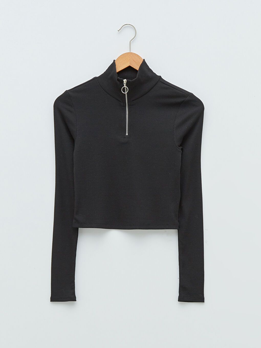 LCW Vision Stehkragen Langarm Bauchfreies Top für Damen -W1JJ96Z8-RQN
