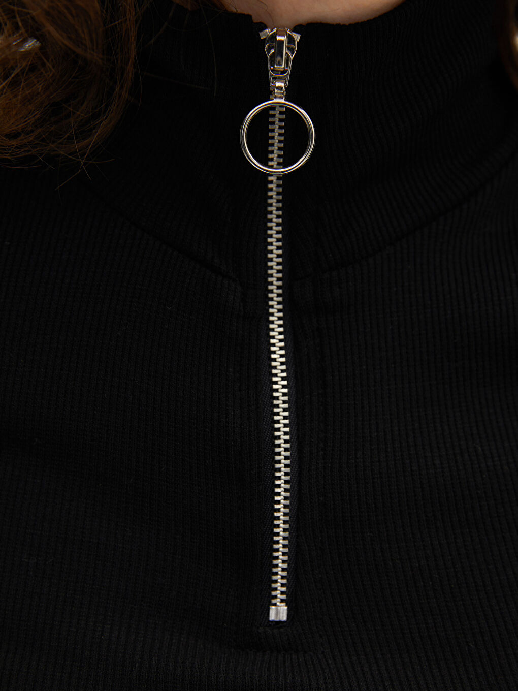 LCW Vision Stehkragen Langarm Bauchfreies Top für Damen -W1JJ96Z8-RQN