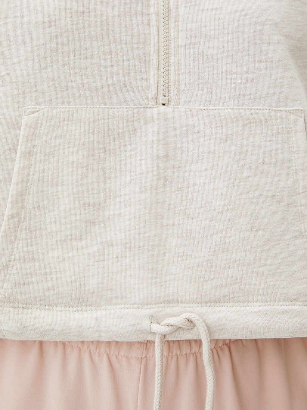 Bej Taş Rengi Melanj Sweatshirt-3