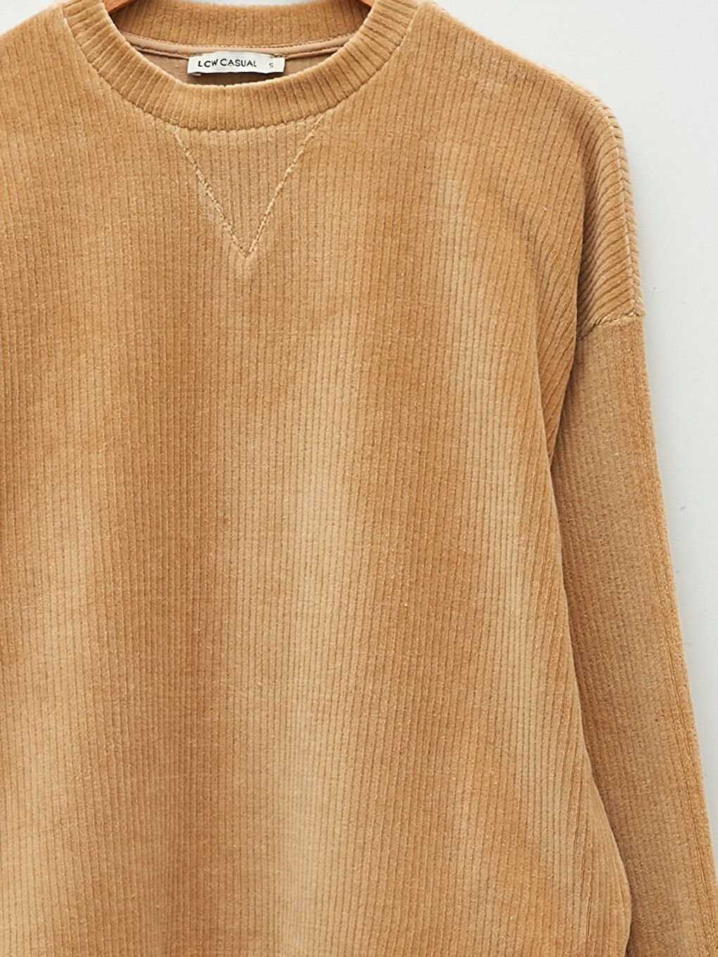 Crew Neck Regular Long Sleeve Velvet Women's Sweatshirt-7