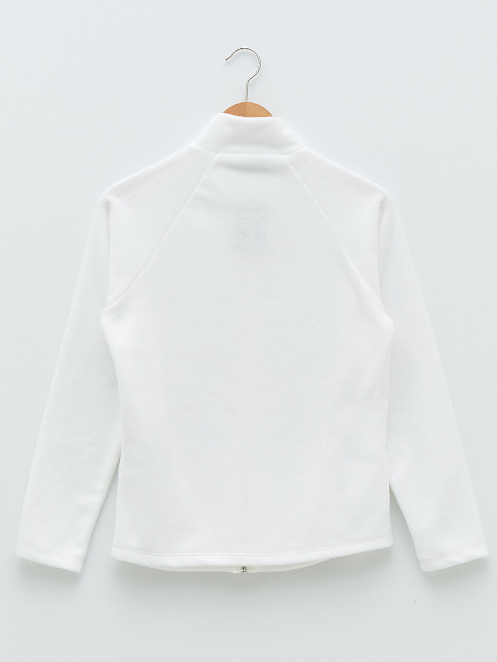 Dik Yaka Düz Uzun Kollu Cep Detaylı Kadın Spor Hırka-7