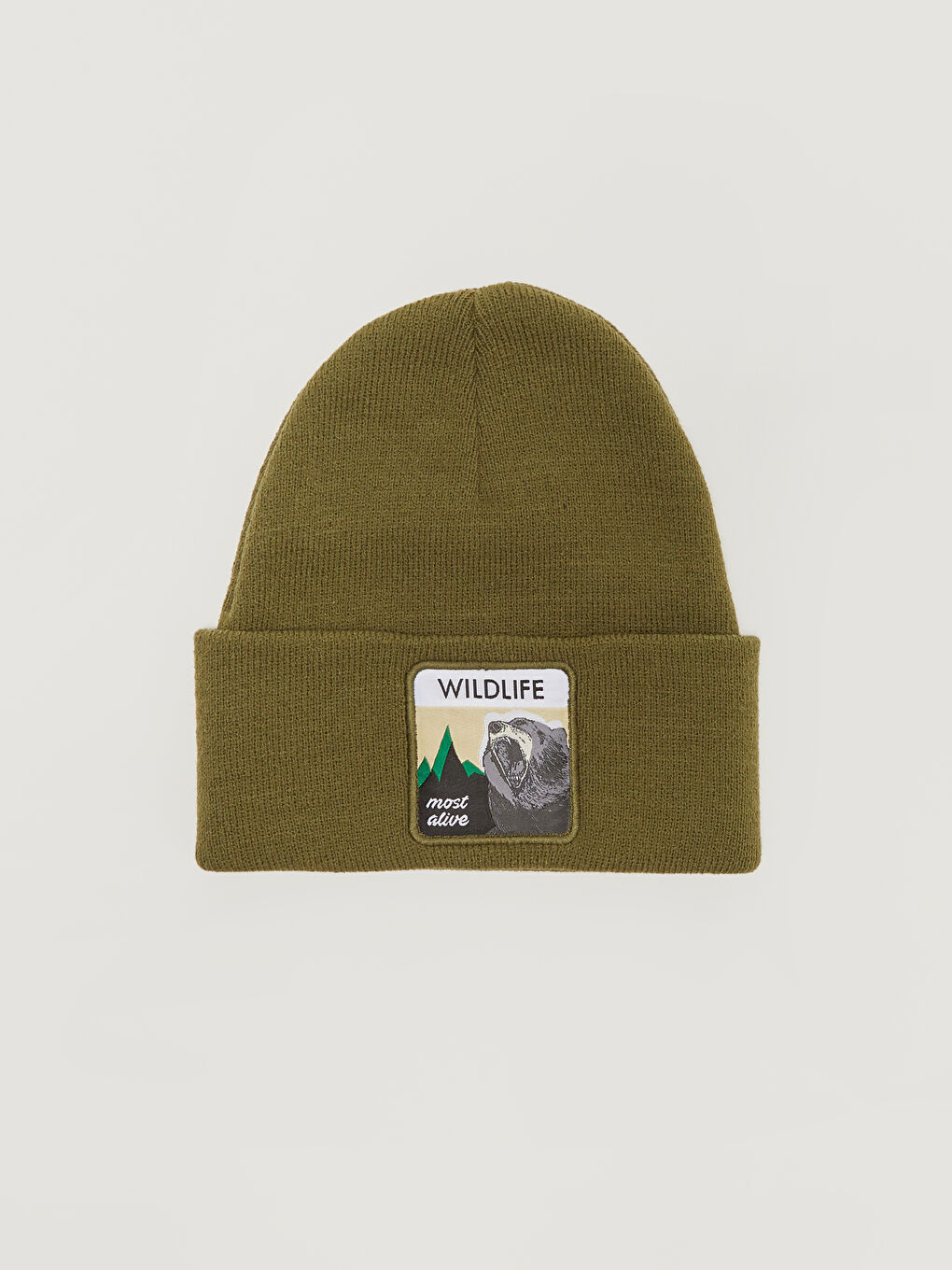 Animal Figure Embroidered Mens Tricot Beanie-1