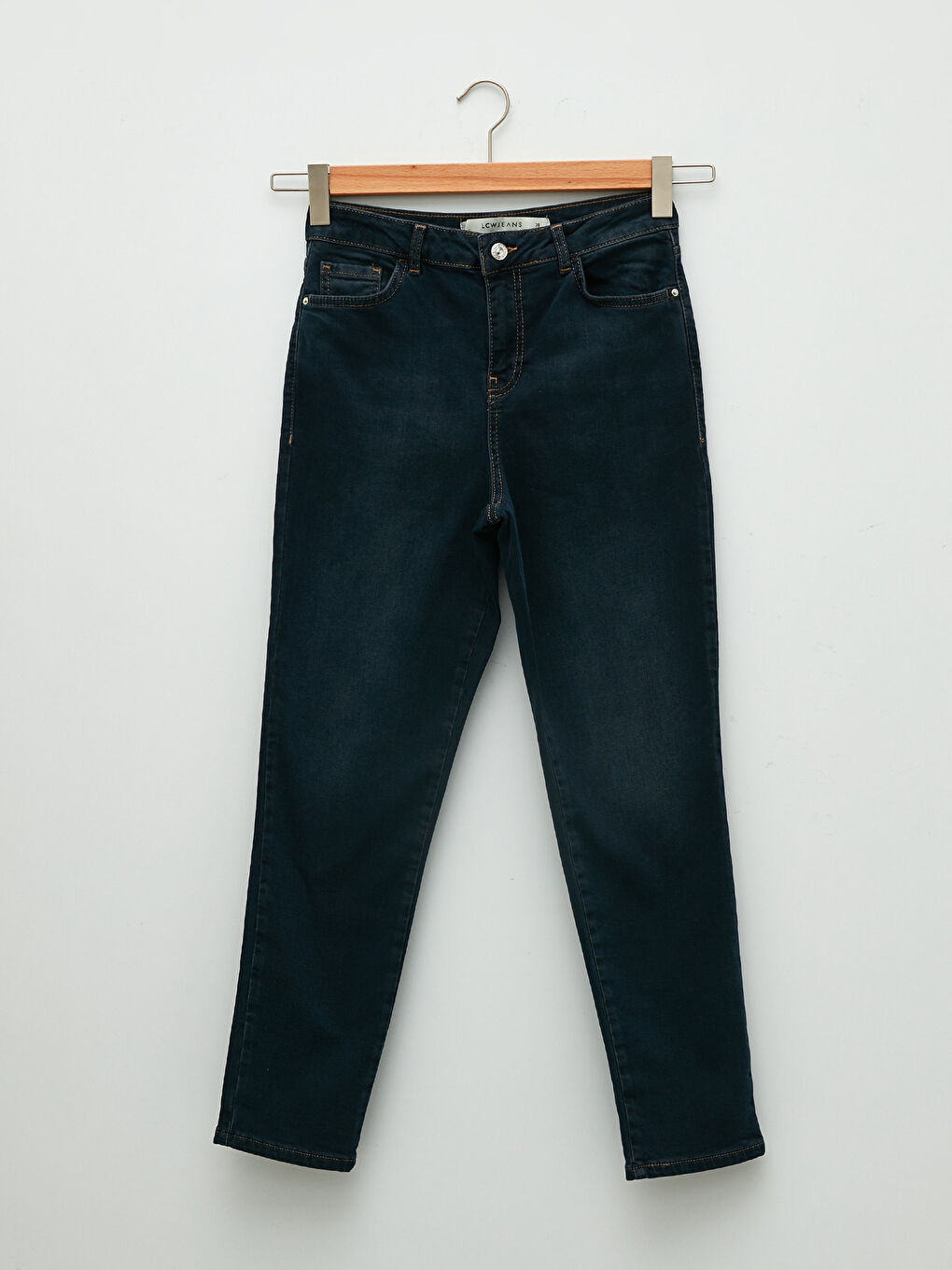 LCWAIKIKI Basic Orta İndigo Rodeo Mercury Skinny Fit Cep Detaylı Kadın Rodeo Jean Pantolon - 4