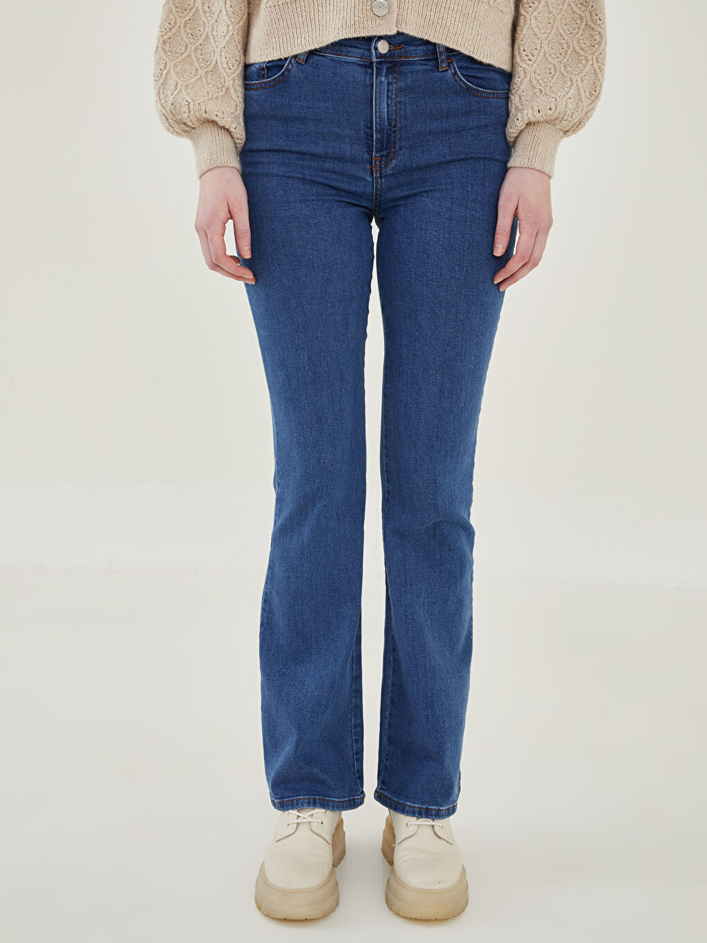 High Waist Mars Flare Women's Jeans-2