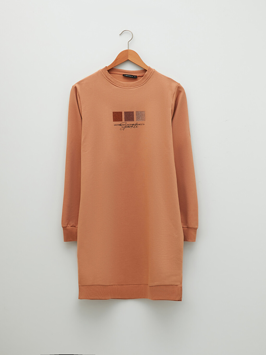 Crew Neck Printed Long Sleeve Women's Sweatshirt Tunic-5