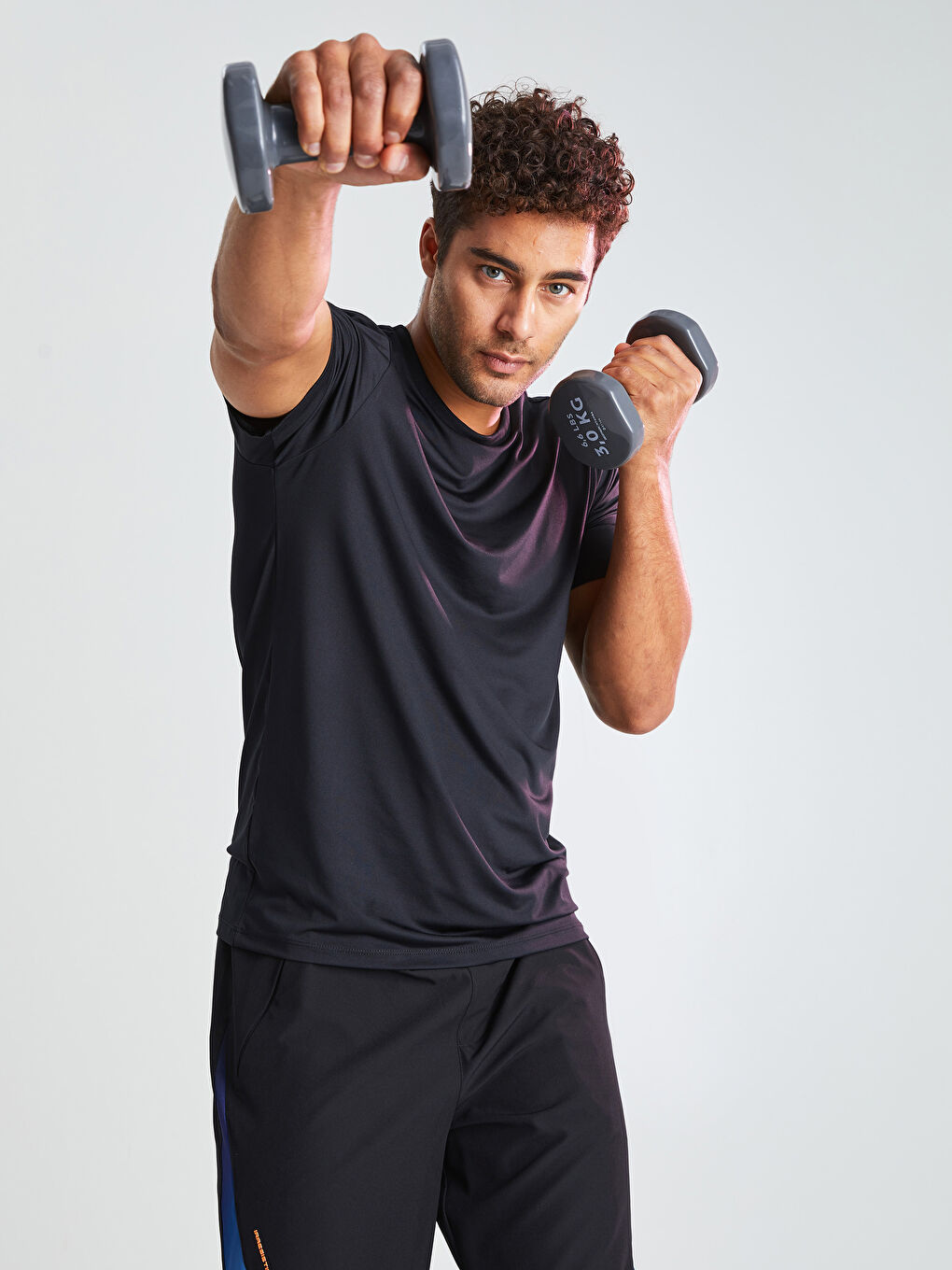 Футболка для спорта с круглым вырезом и коротким рукавом для мужчин