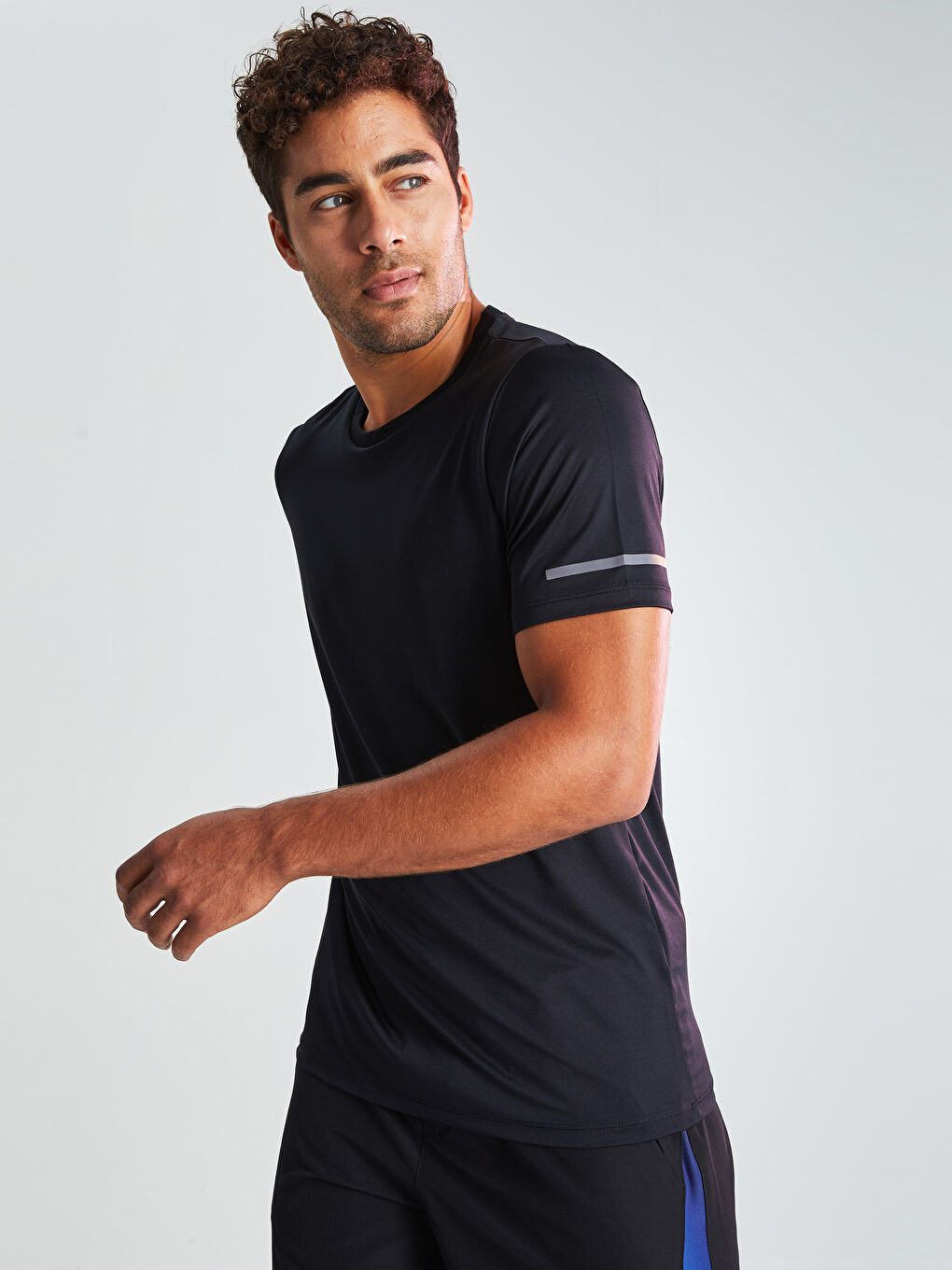 Футболка для спорта с круглым вырезом и коротким рукавом для мужчин-1