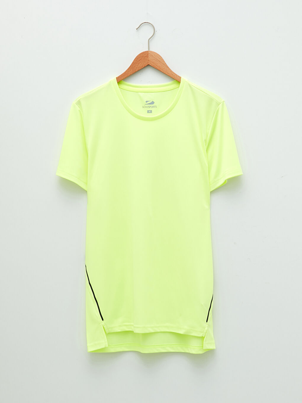 Sarı Bisiklet Yaka Kısa Kollu Erkek Spor Tişört-4