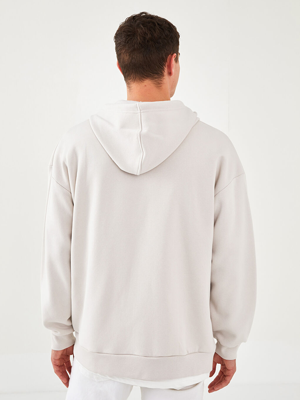 Hooded Long Sleeve Printed Zipper Men's Cardigan-4
