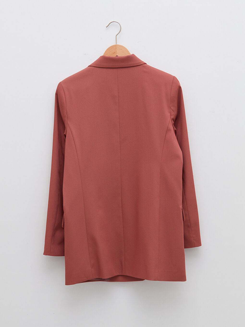 Front Button Closure Long Sleeve Women's Blazer Jacket-6