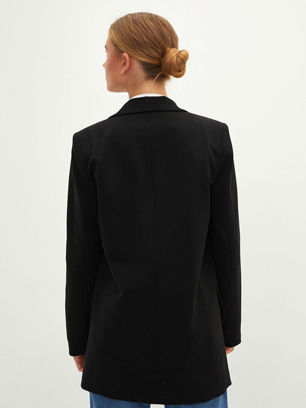 Sacou Blazer Damă cu Mânecă Lungă și Închidere cu Nasturi în Față-4