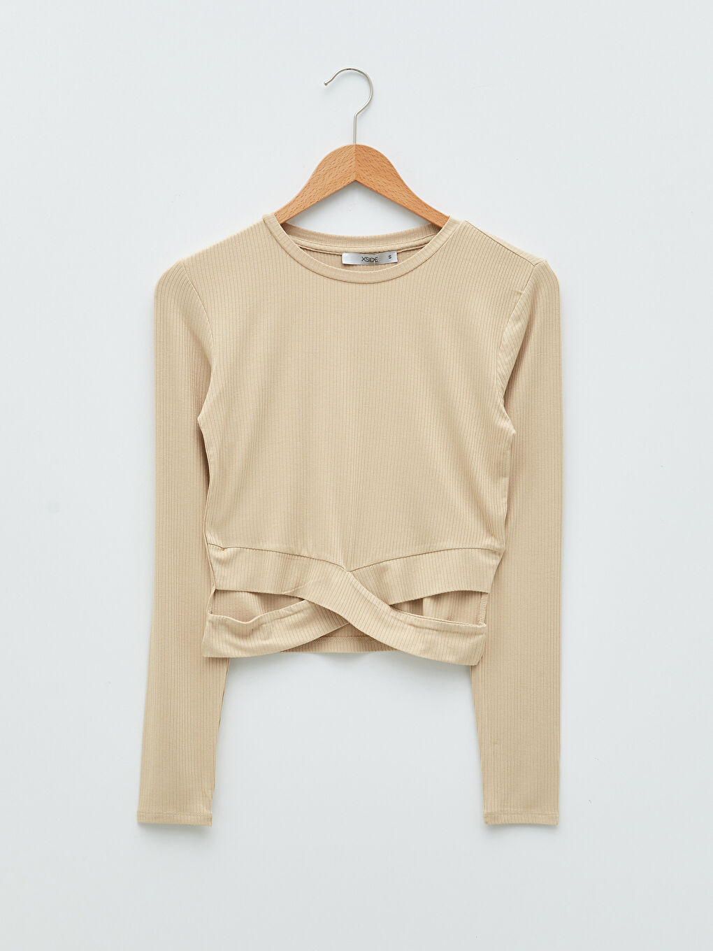 Crew Neck Plain Long Sleeve Women's T-Shirt-5
