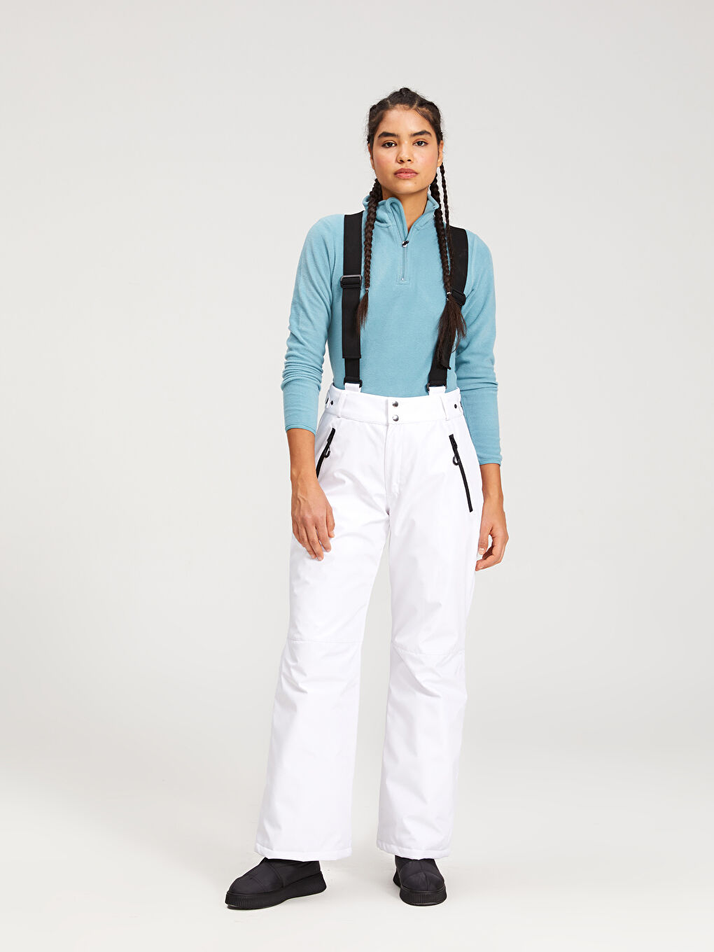 LCW OUTDOOR Pantalone za skijanje za žene standardnog kroja sa ravnim džepovima i detaljima -W1JK94Z8-RVK